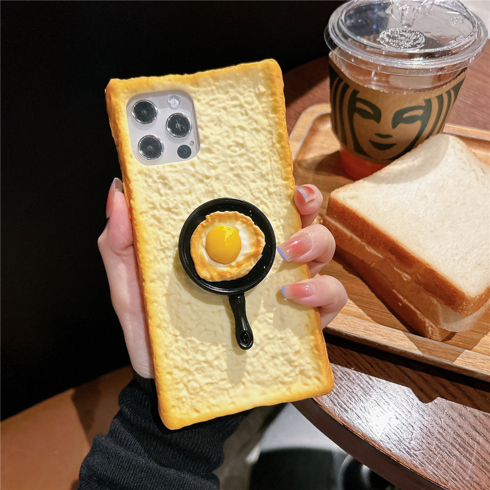 Soft Silicone Toast Bread Anti Falling Mobile Phone Case