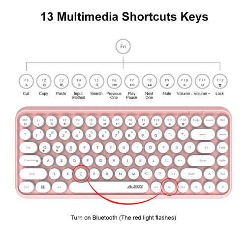 Bluetooth Keyboard Tablet Notebook Home Office