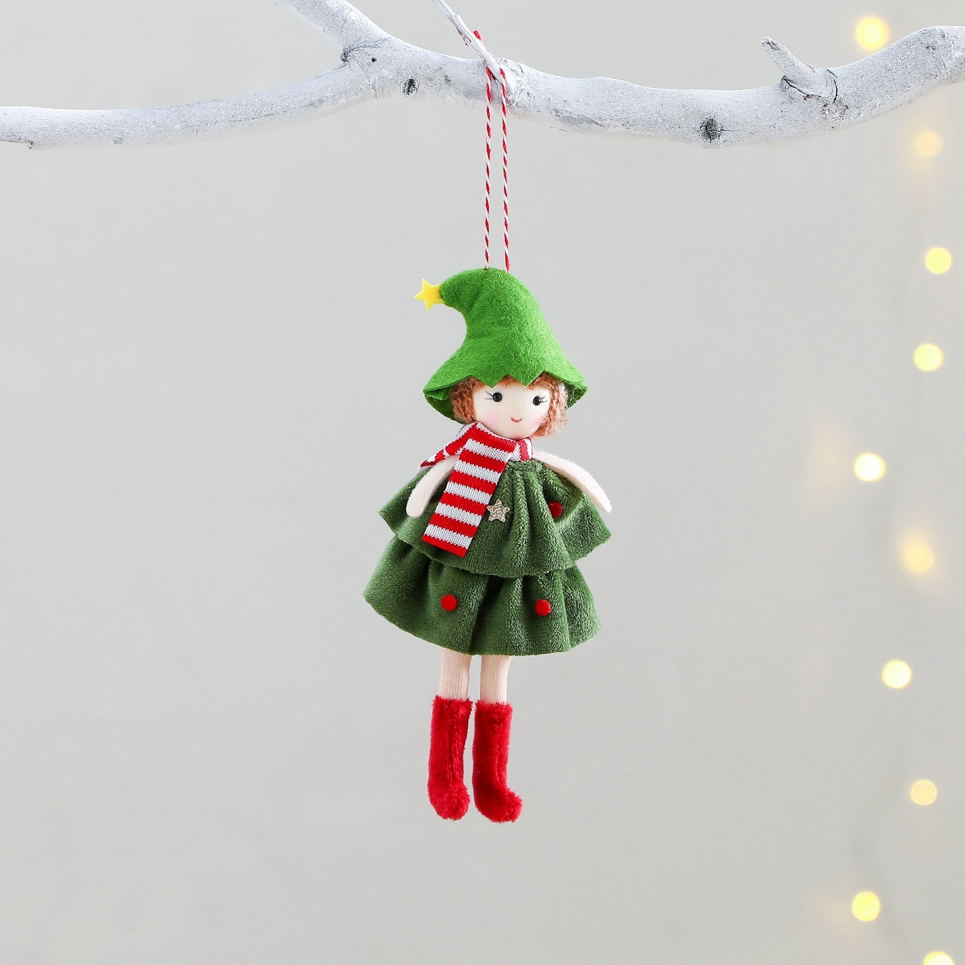 Christmas Cake Dress Girl Doll Angel Pendant