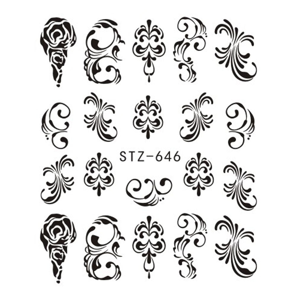 Flower Water Nail Stickers