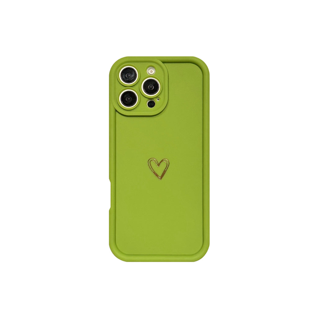 Simple Love Protective Case With Steel Sand Frosted Full Coverage Phone Cover