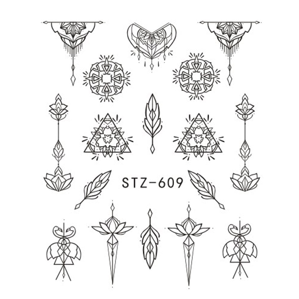 Flower Water Nail Stickers