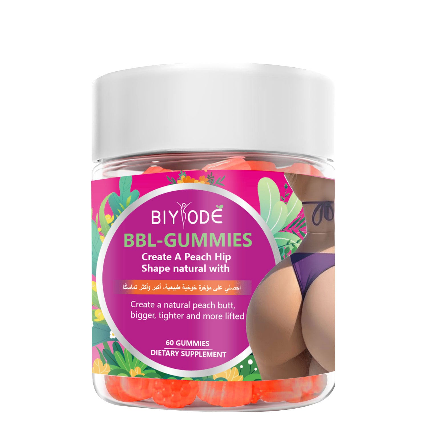 OEM ODM Custom Private Label BBL-Gummies Herbal Supplement Factory Direct Supply Bulk Production Booty Enhancement Gummies Body Shaping Support Wholesale