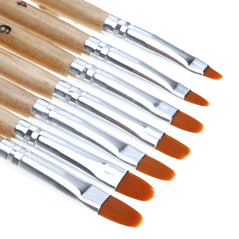 Set Nail Art Round Brushes for Gel Polish