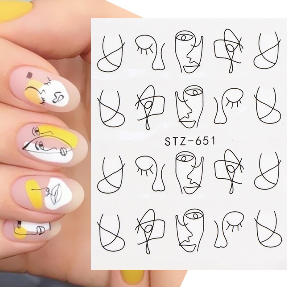 Flower Water Nail Stickers