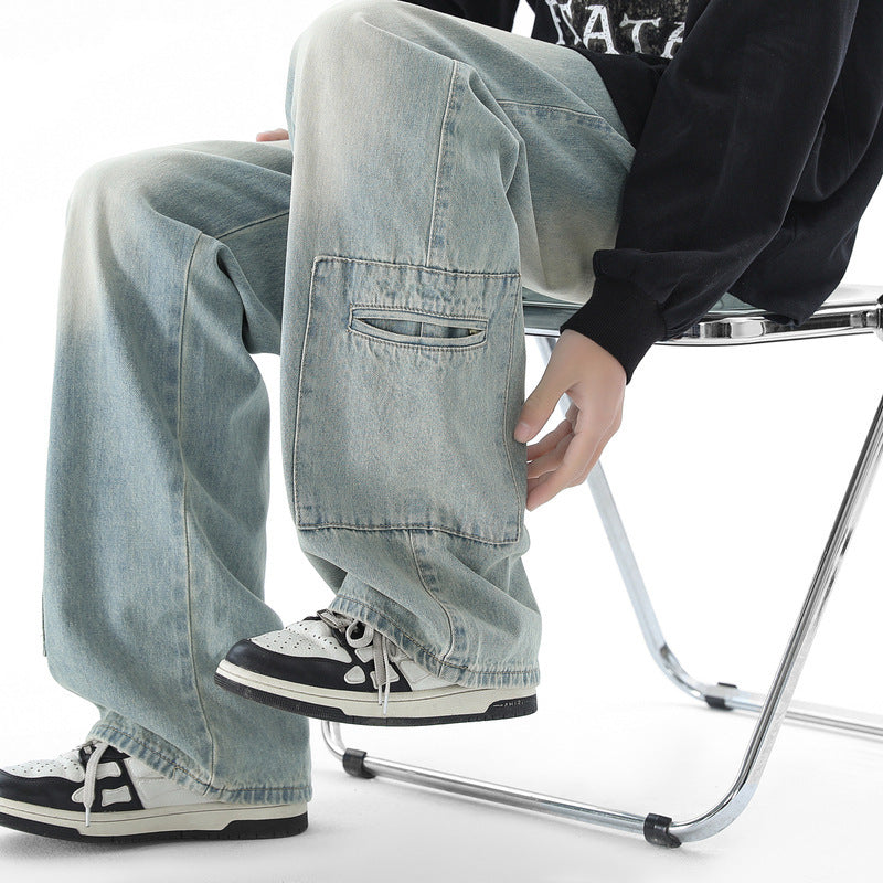 Fashion Personality Male Baggy Straight Trousers