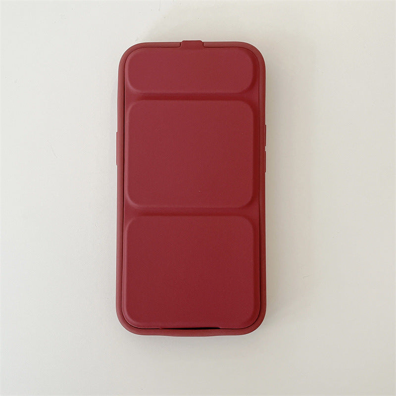 Solid Color Flip Cover Stand Phone Case Anti-Drop