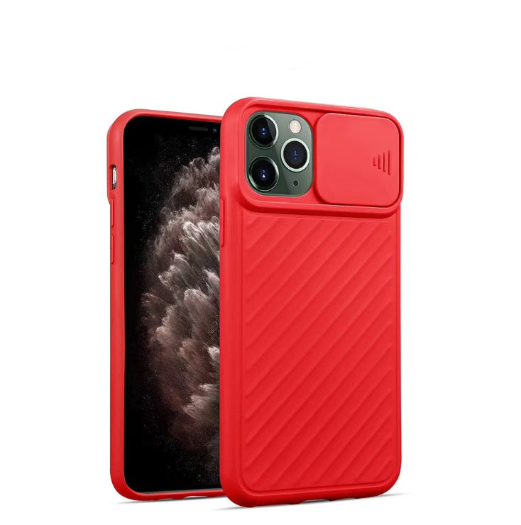 Compatible With  , Slide Camera Lens Protector Phone Case Soft Silicone Cover Matte Back Cover