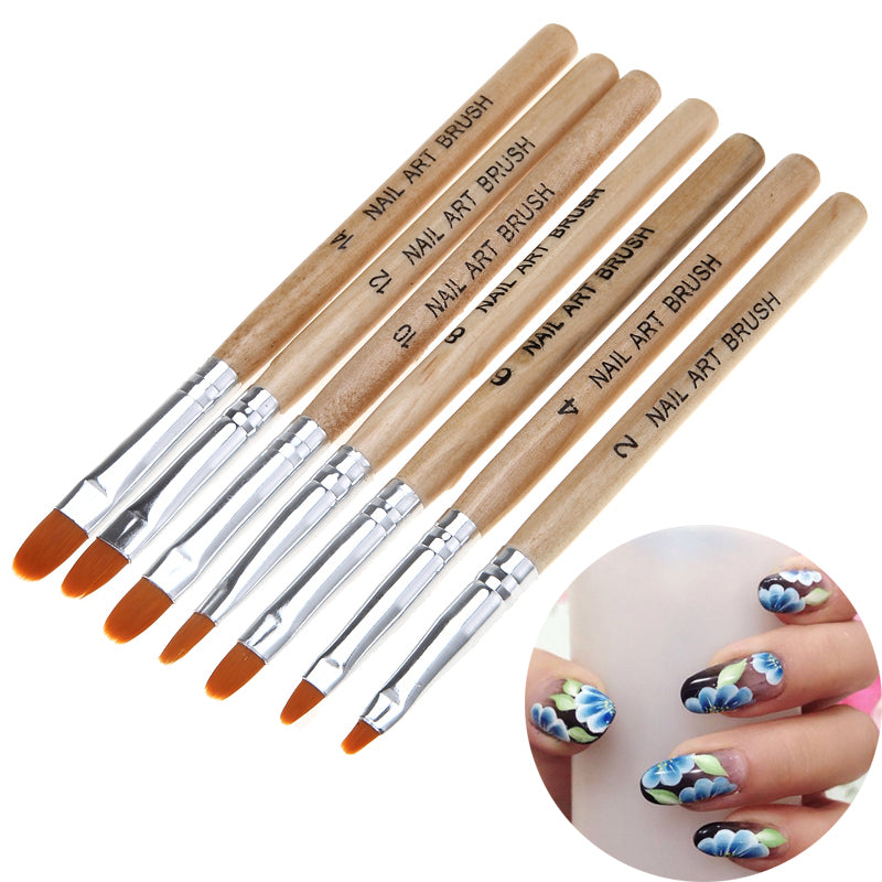 Set Nail Art Round Brushes for Gel Polish