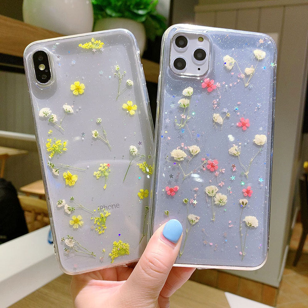 Fresh Transparent Glitter Protective Cover