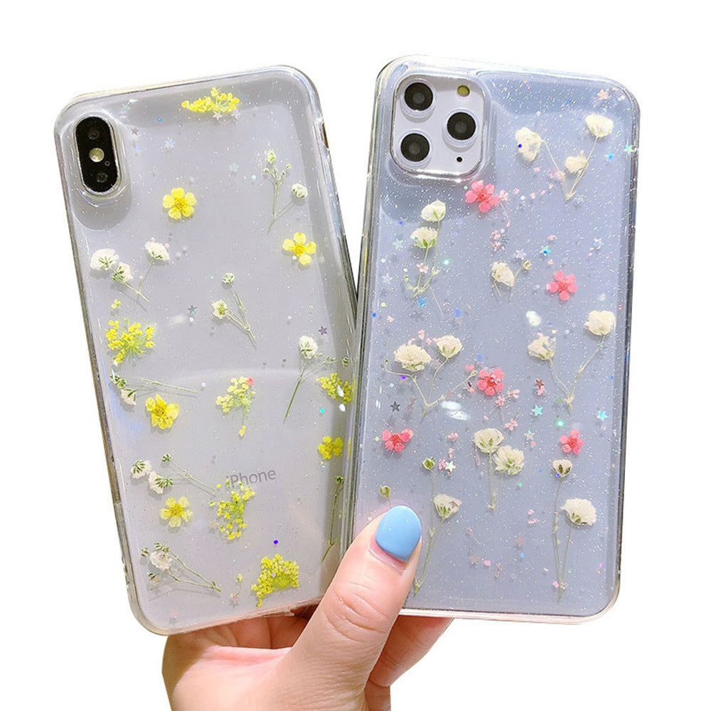 Fresh Transparent Glitter Protective Cover