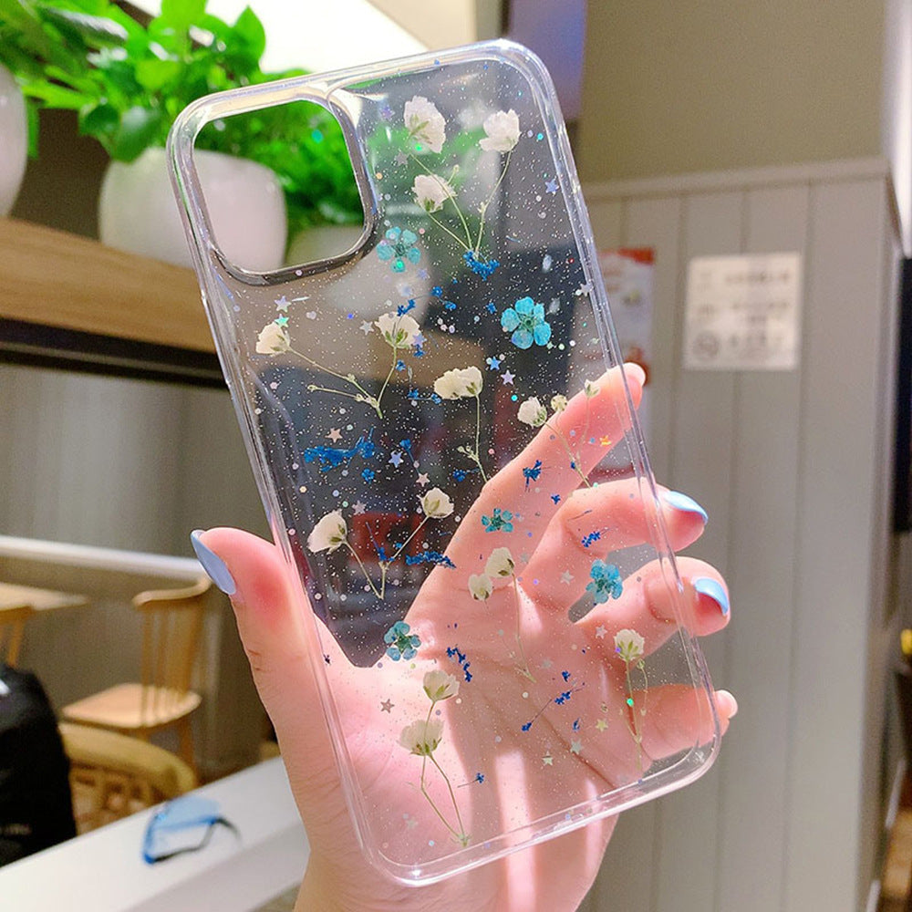 Fresh Transparent Glitter Protective Cover
