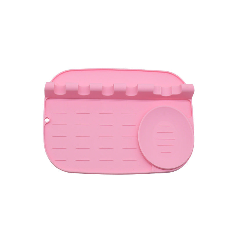 Kitchen Silicone Spoon Mat Spatula Rack