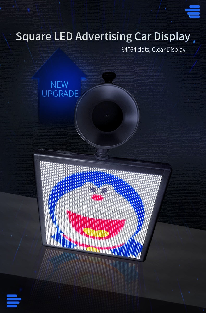Full-Color Bluetooth Emoticon Car Led Display