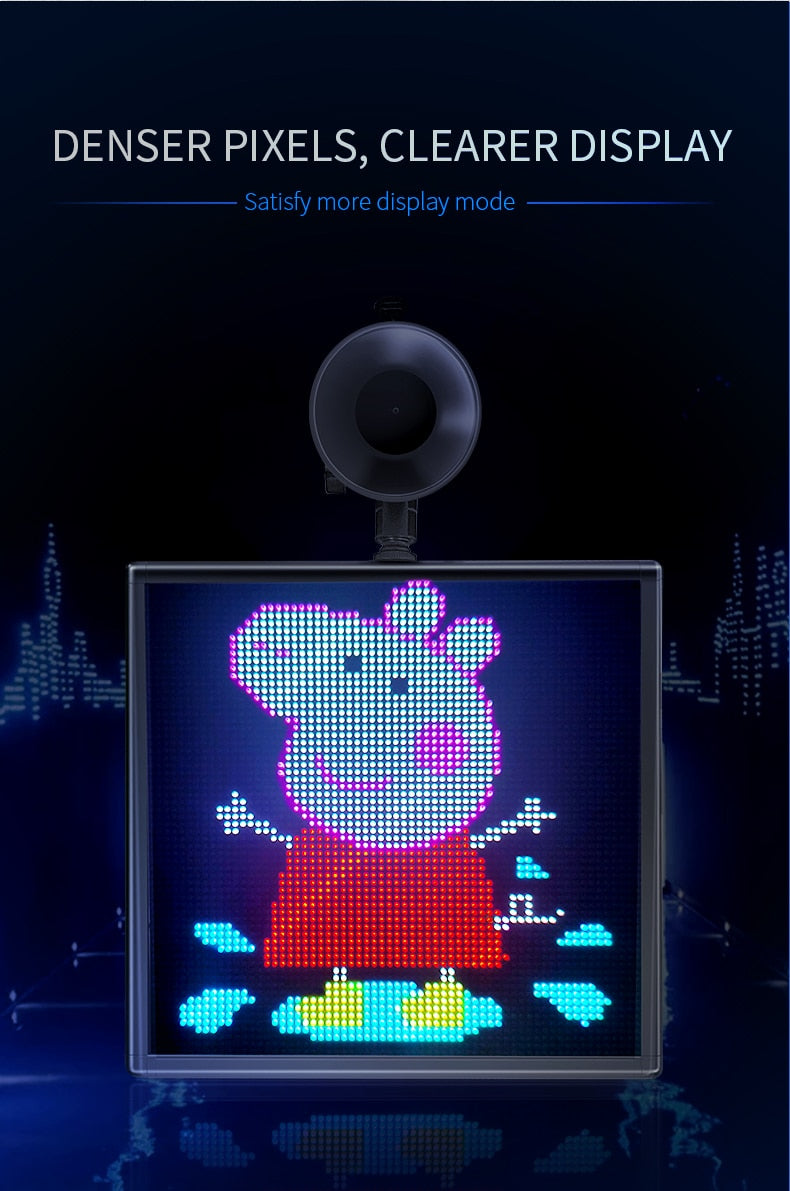 Full-Color Bluetooth Emoticon Car Led Display