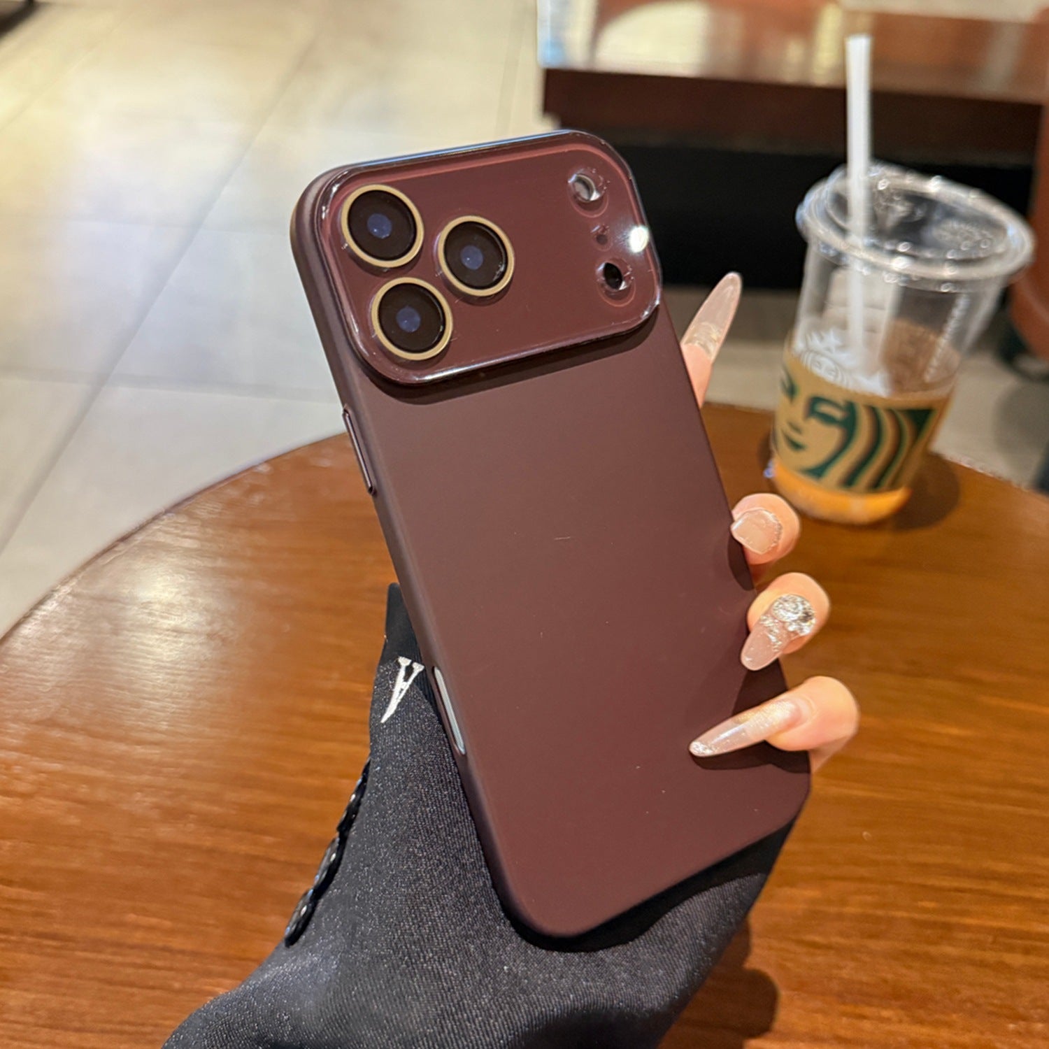 New Matte Solid-color Skin-feel Crystal Full-body Lens-protecting Phone Case