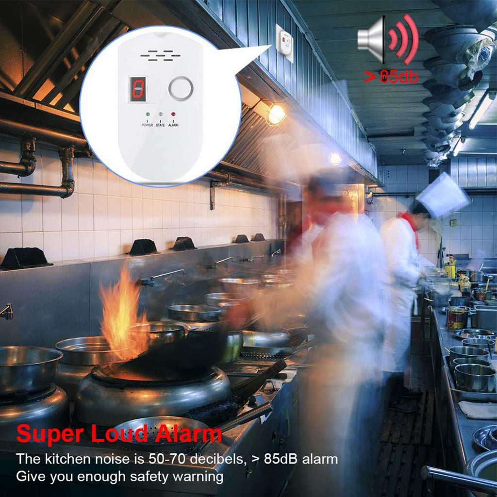 Digital Combustible Gas Leak Alarm Sensor Detector Propane Butane Natural Gas Detector