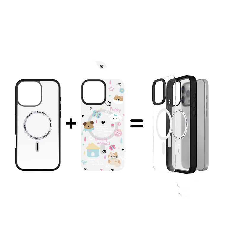 Any Suction Removable Back Cover Transparent Drop Protection