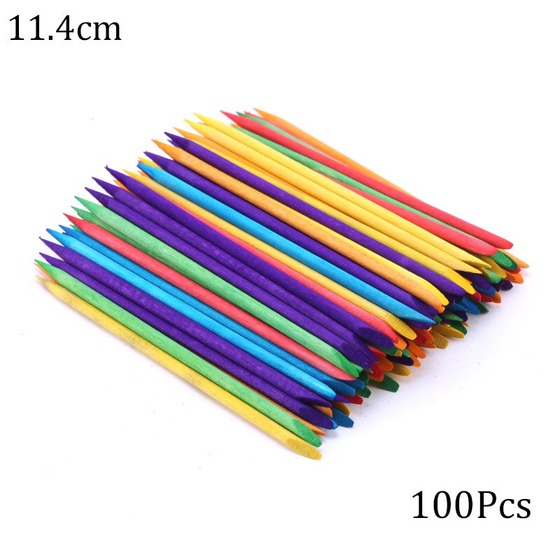Wooden Nail Art Sticks 100 Pcs Set