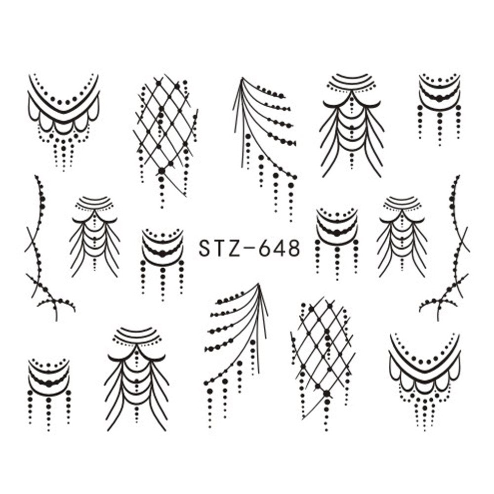 Flower Water Nail Stickers