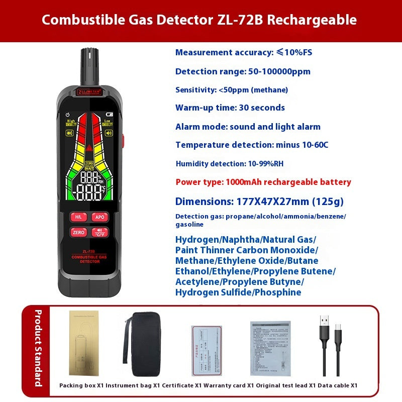 Combustible Gas Alarm Device Household Tester