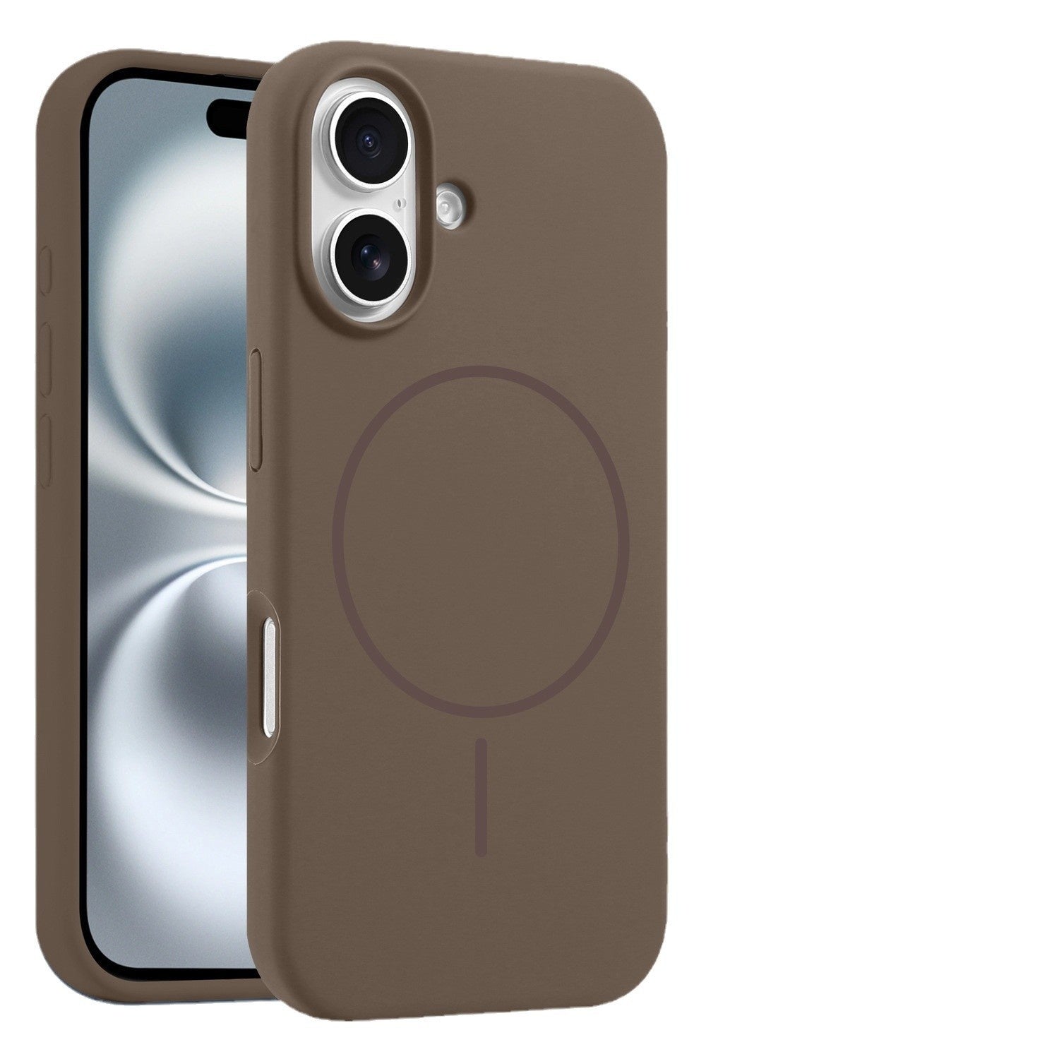 Phone Case Liquid Silicone Magnetic Skin Feeling Pure Color Protective Cover