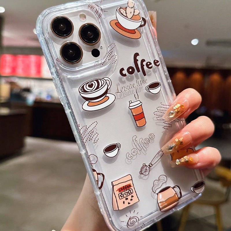 Premium Coffee Airbag Drop-resistant Protective Cover