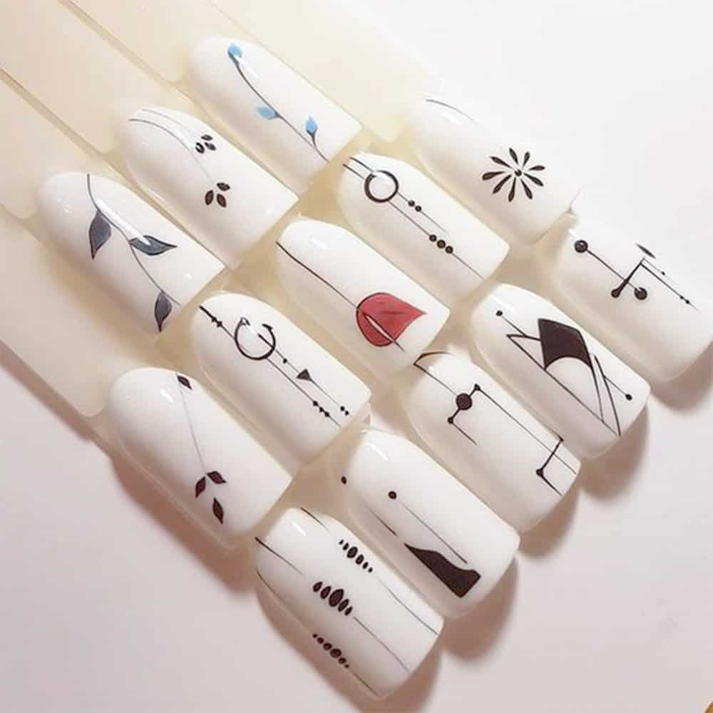 Flower Water Nail Stickers
