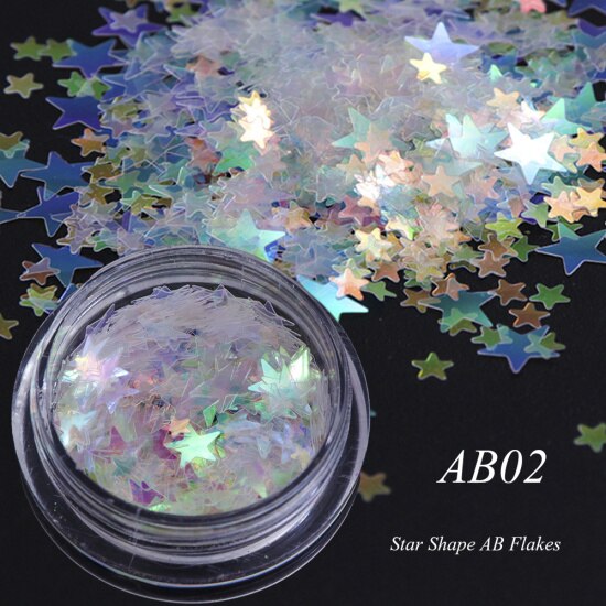 Holographic Flakes Nail Glitter Set