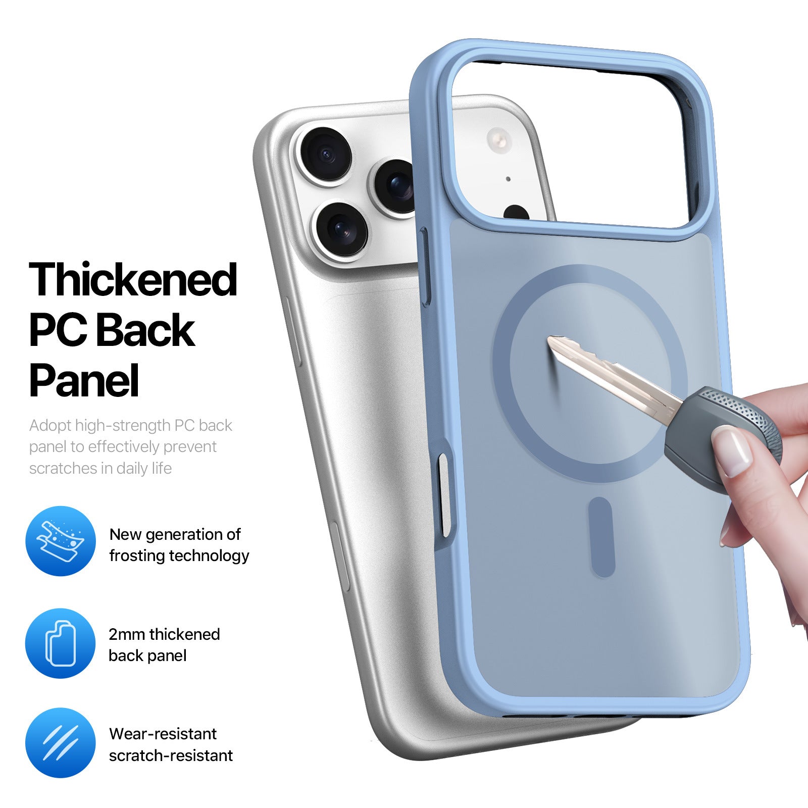 Magnetic Skin-feel Minimalist Matte Transparent Back Cover