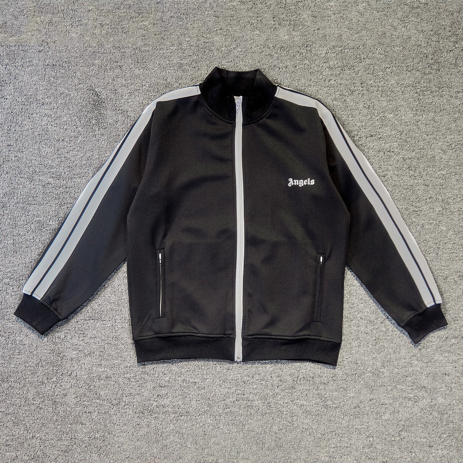 Angel Rainbow Side Woven Strip Classic Vintage Baggy Coat