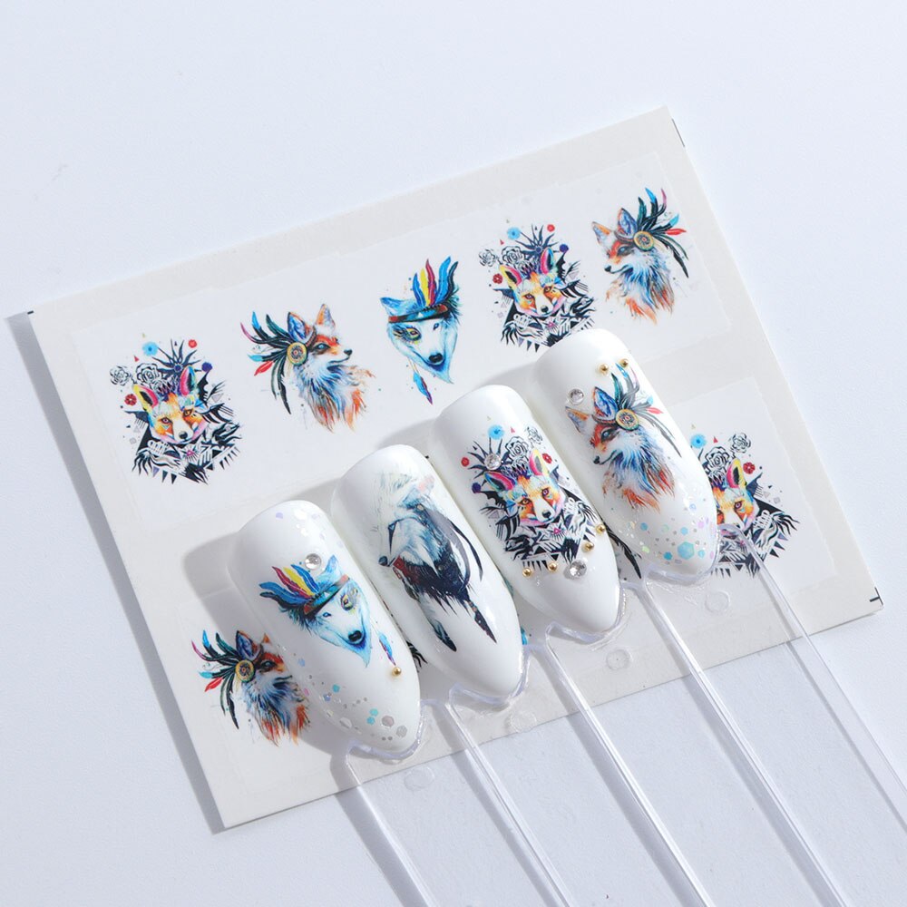 White Flowers Nail Art Stickers