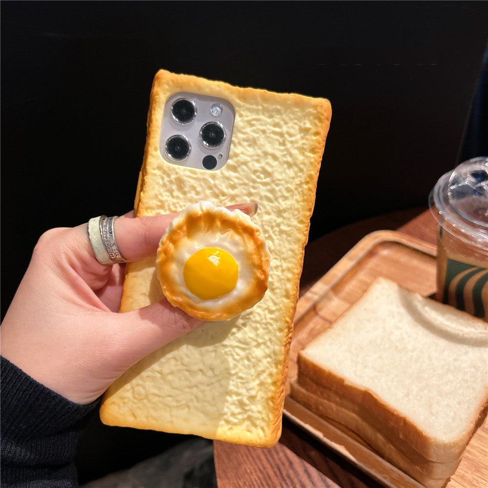 Soft Silicone Toast Bread Anti Falling Mobile Phone Case