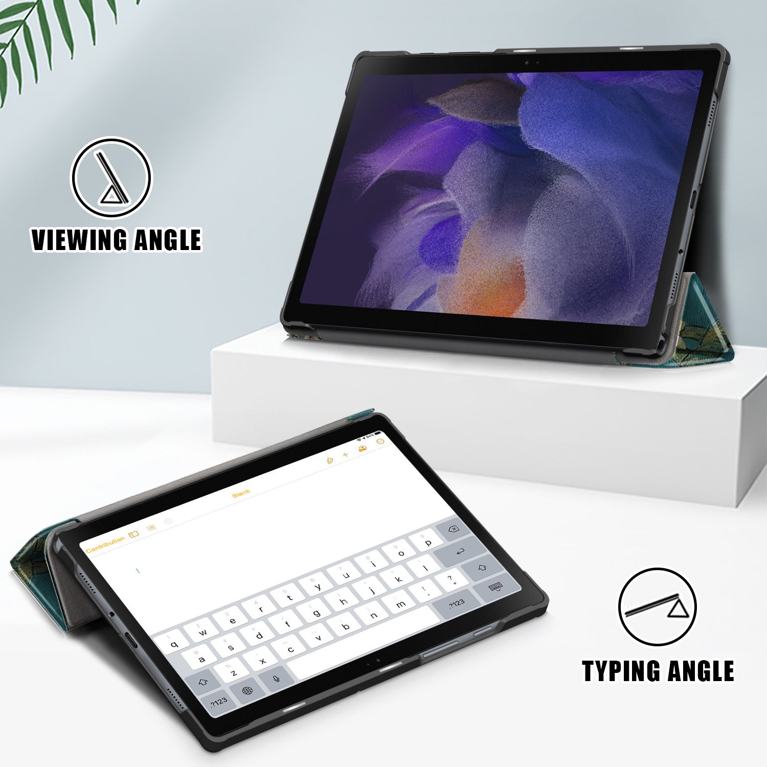 Tablet Protective Cover Tri-fold Leather