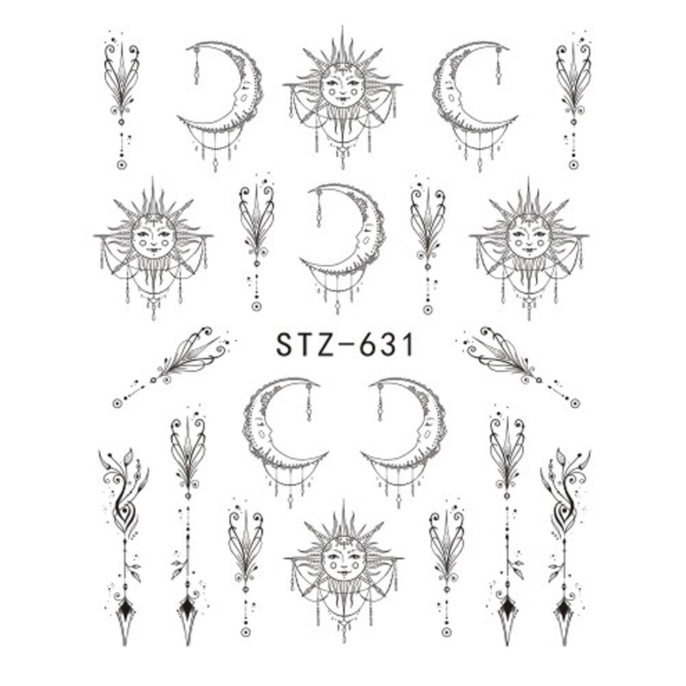 Flower Water Nail Stickers