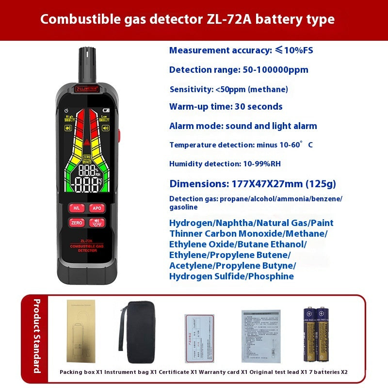 Combustible Gas Alarm Device Household Tester