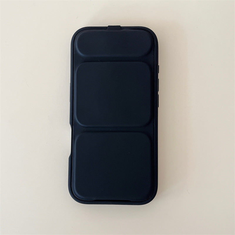 Solid Color Flip Cover Stand Phone Case Anti-Drop