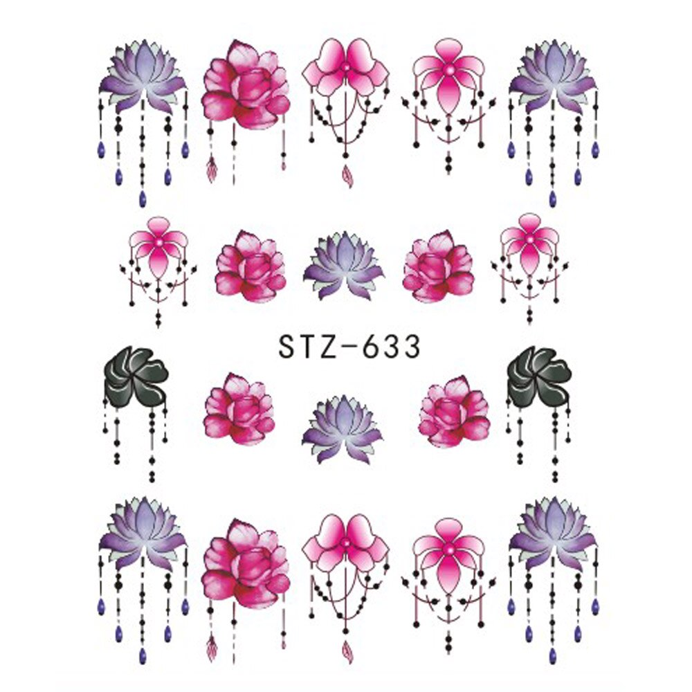 Flower Water Nail Stickers