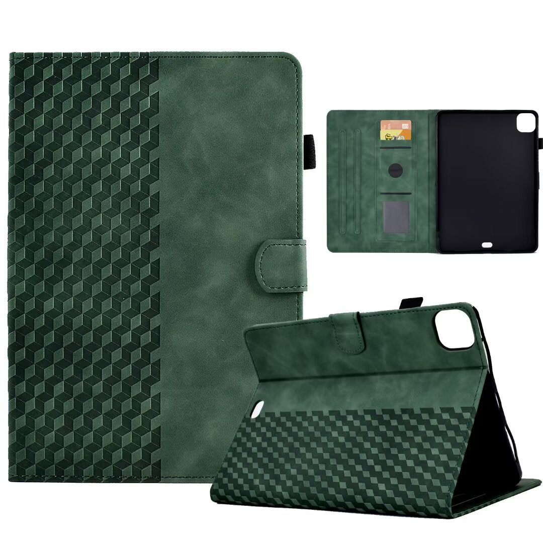 Tablet Leather Case Diamond Frosted Card Holder Drop-resistant