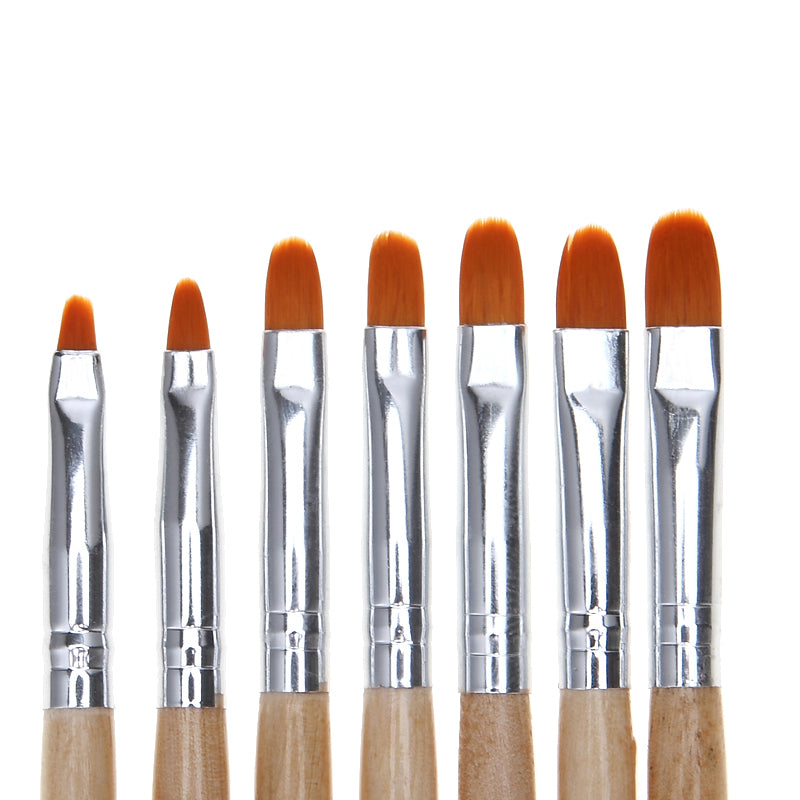 Set Nail Art Round Brushes for Gel Polish
