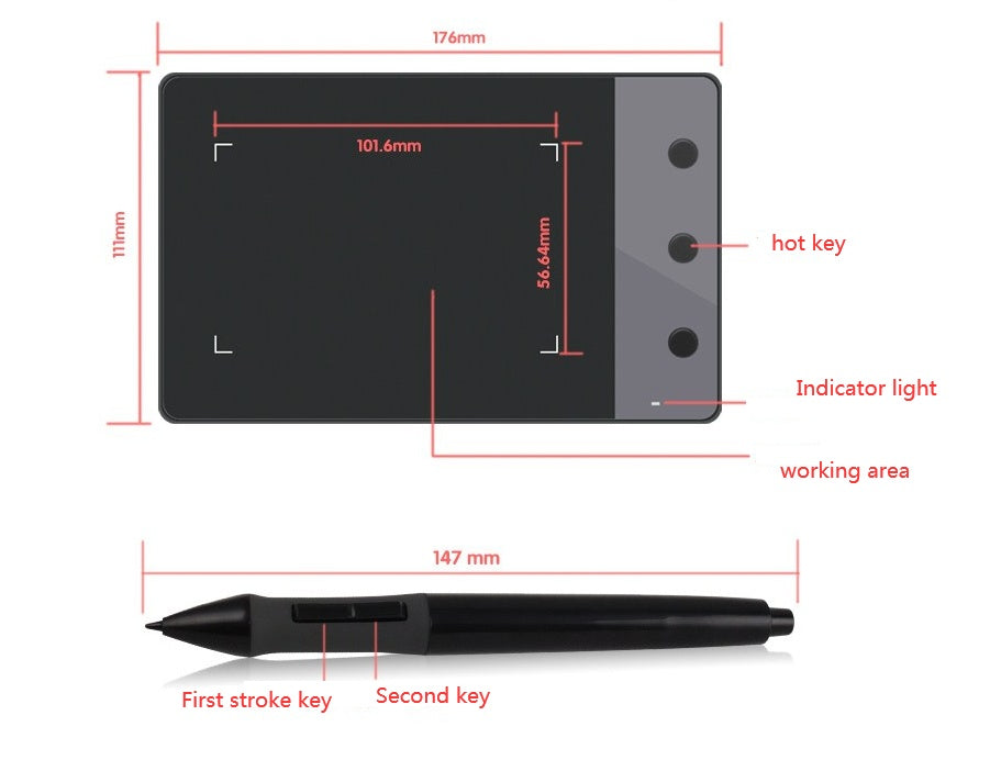 Pen tablet hand-painted board painting