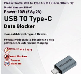 Notebook Phone Data Shielding USB Male To Type-C Female Adapter