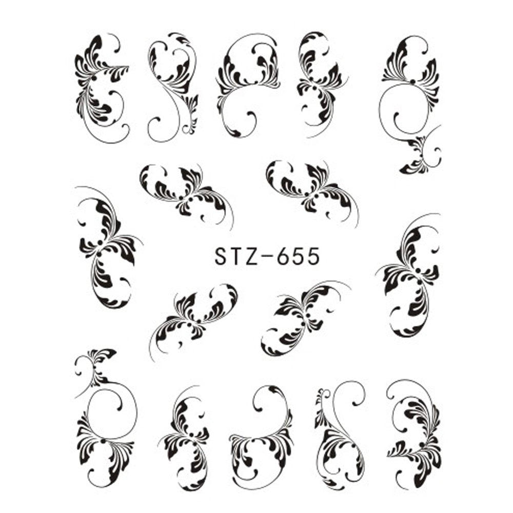 Flower Water Nail Stickers