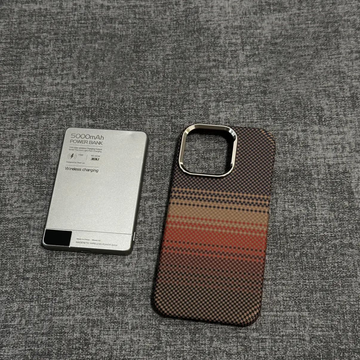 Magnetic Phone Case Carbon Fiber Texture Ultra-thin Protective Cover