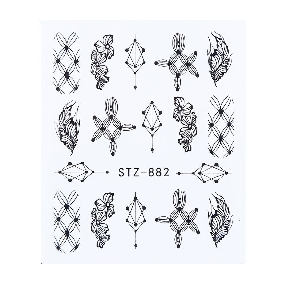 Flower Water Nail Stickers