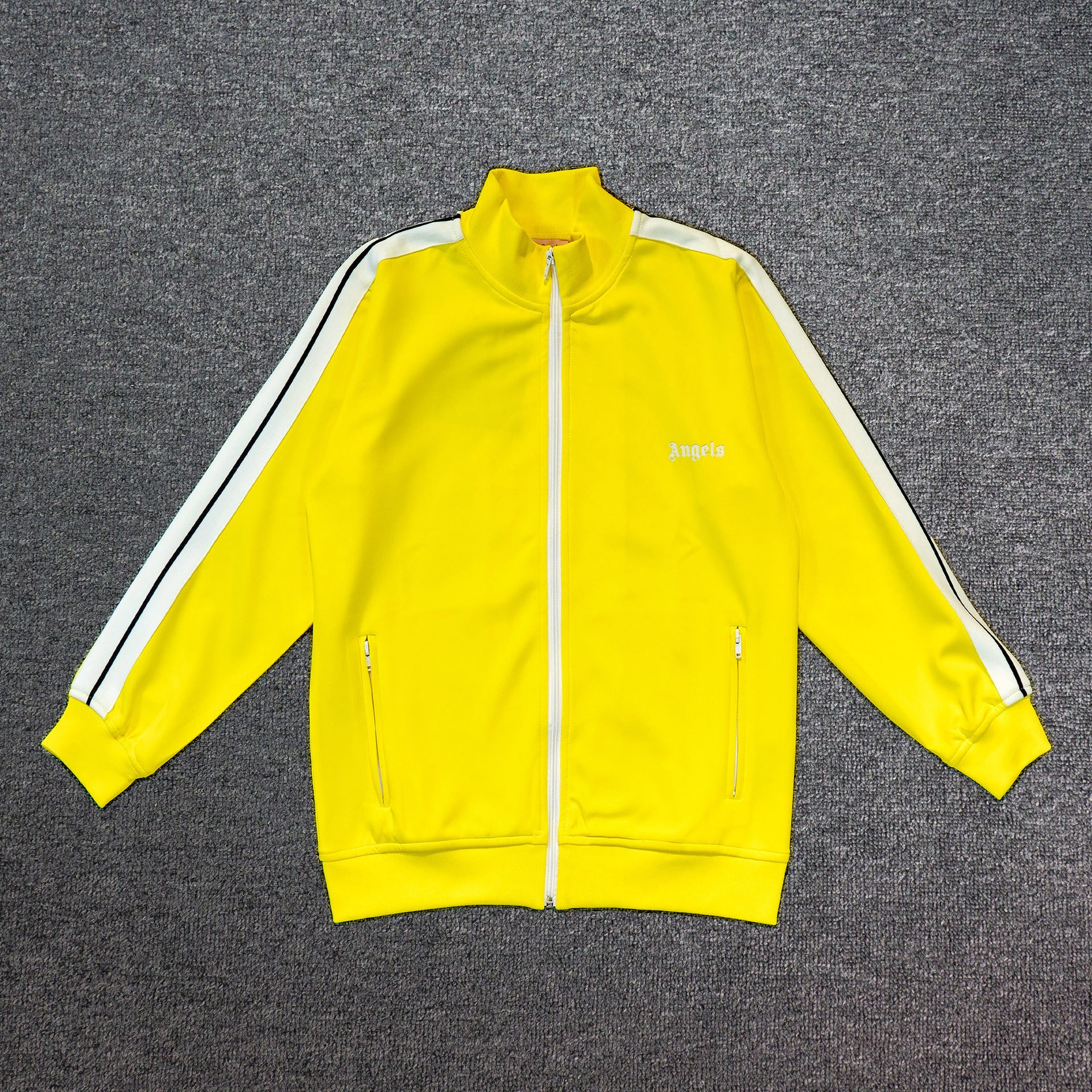 Angel Rainbow Side Woven Strip Classic Vintage Baggy Coat