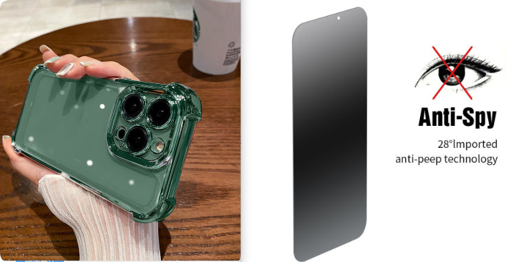 Four-corner Drop-resistant Phone Case Full Cover Transparent Electroplated Space Protective Cover