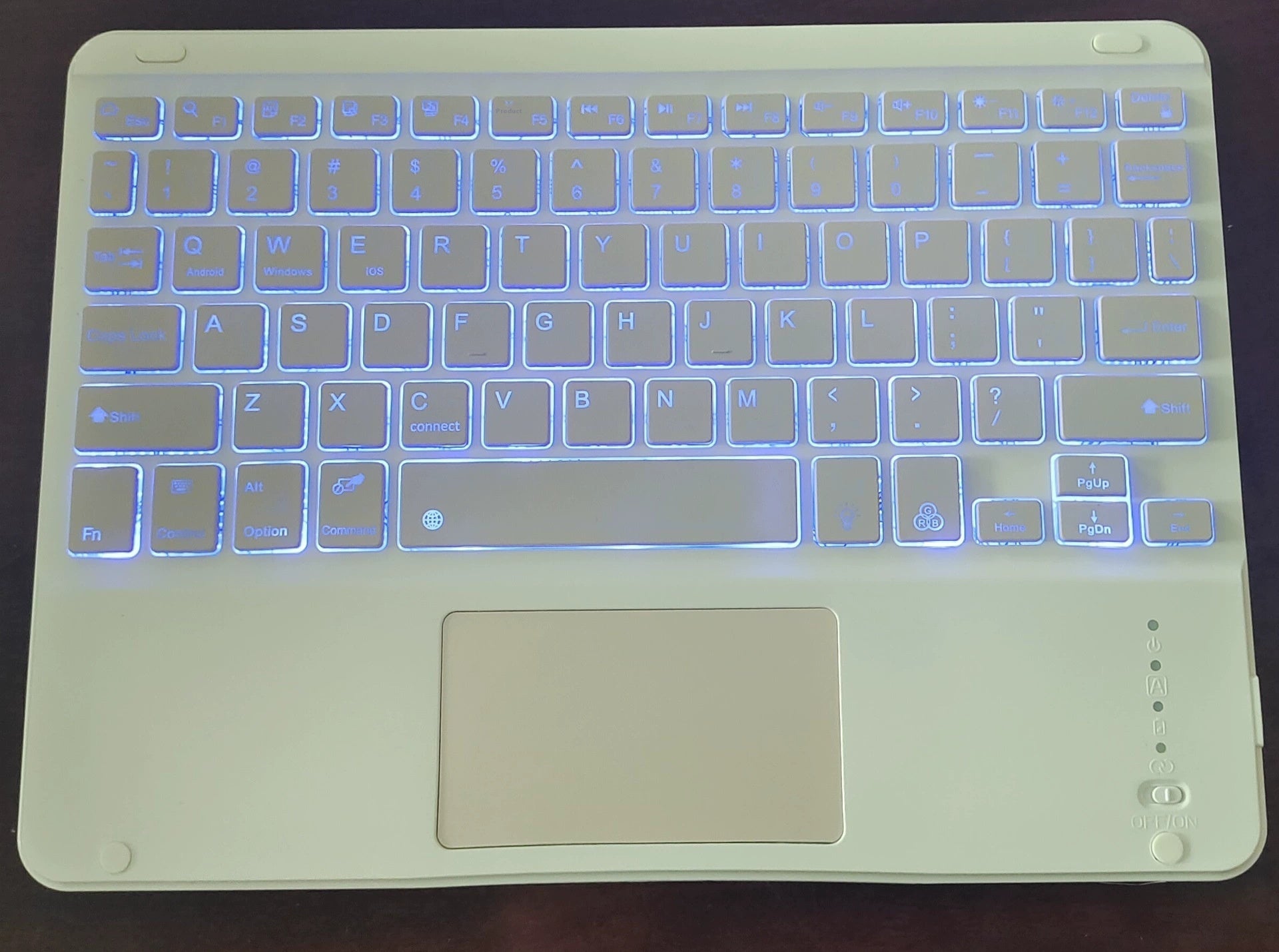 Bluetooth Keyboard With Touch For Mobile Phone Tablet Wireless Rechargeable