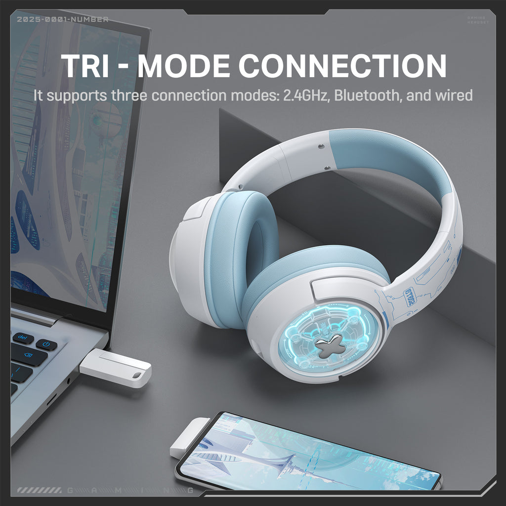 Wireless Gaming Headset Over-ear Bluetooth Headphones