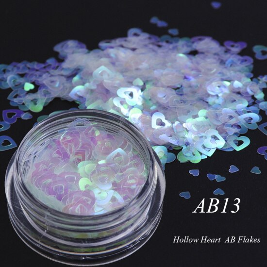 Holographic Flakes Nail Glitter Set